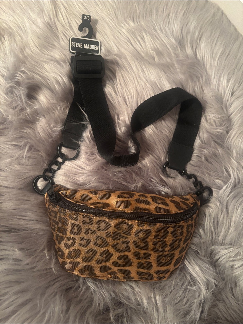 Steve Madden Leopard Print Waist Bag - Brown/Black